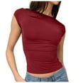 thumbnail image 1 of Kureaily Womens Backless Tops Open Back Shirts Summer Crop Tops Short Sleeve Cute Clothes Tops Summer Tops, 1 of 4