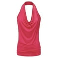 thumbnail image 1 of Kureaily Womens Halter Cowl Neck Tank Tops Summer Backless Cute Casual Shirts, 1 of 4