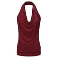 thumbnail image 1 of Kureaily Womens Halter Cowl Neck Tank Tops Summer Backless Cute Casual Shirts, 1 of 3