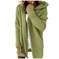 thumbnail image 1 of Kureaily Womens Open Front Cardigans Knitted Hooded Sweater Coat Oversized Cardigan Sweaters Fall Winter Outerwear Lightweight Clothing, 1 of 4