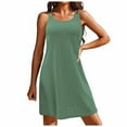 thumbnail image 1 of Kureaily Womens Swimsuit Cover Up Spaghetti Strap Eyelet Embroidery Scoop Neck Sleeveless Casual Summer Dress Bikini Coverup, 1 of 8
