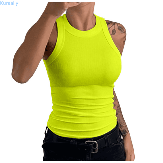 Kureaily Womens Tank Tops Summer Workout Shirts Beach Vacation Outfits Spring Fashion Tank Top