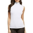 thumbnail image 1 of Kureaily Womens Turtleneck Sleeveless Stretch Fitted Layer Slim Tank Tee Tops, 1 of 1