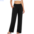 thumbnail image 1 of Kureaily Womens Yoga Pants Wide Leg Sweatpants High Waisted Palazzo Pants Pajamas For Women With Pockets Women's Casual Trousers, 1 of 4