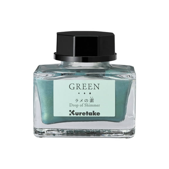 Kuretake Drop Of Shimmer Ink, Green, 20g/.71 oz