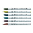 thumbnail image 1 of Kuretake Zig Clean Color Real Brush Markers 6/pkg-smoky Colors, 1 of 2