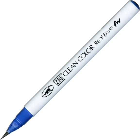 Kuretake Zig Clean Color Real Brush Marker, Dull Blue