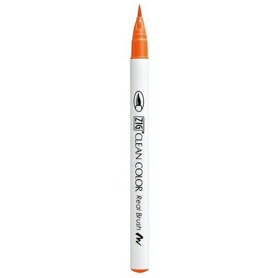 Kuretake Zig Clean Color Real Brush Marker, Orange