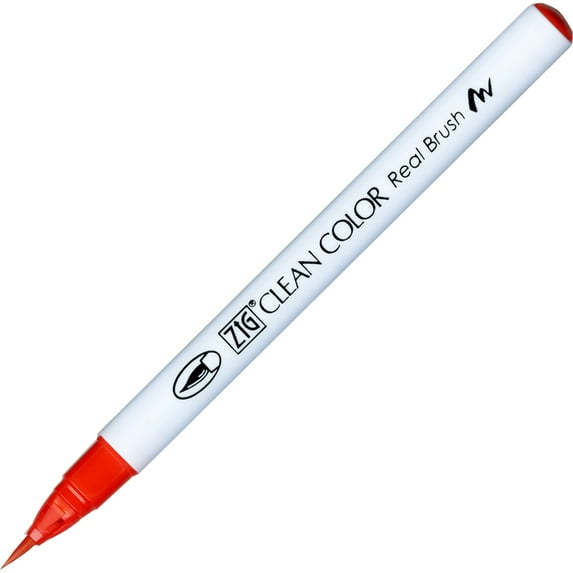 Kuretake Zig Clean Color Real Brush Marker, Red