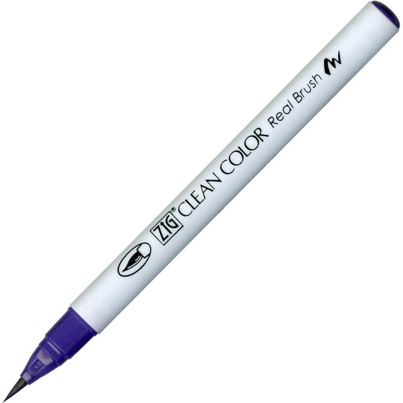 Kuretake Zig Clean Color Real Brush Marker, Violet