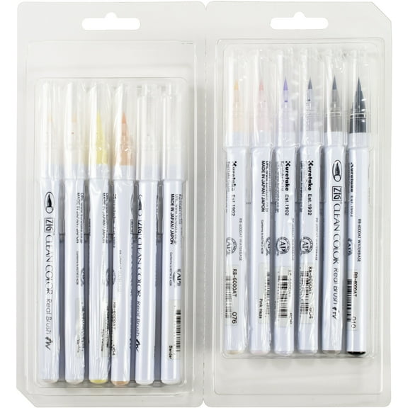 Kuretake Zig Clean Color Real Brush Markers 12/Pkg-