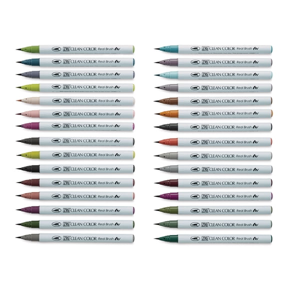 Kuretake Zig Clean Color Real Brush Markers 30/Pkg-