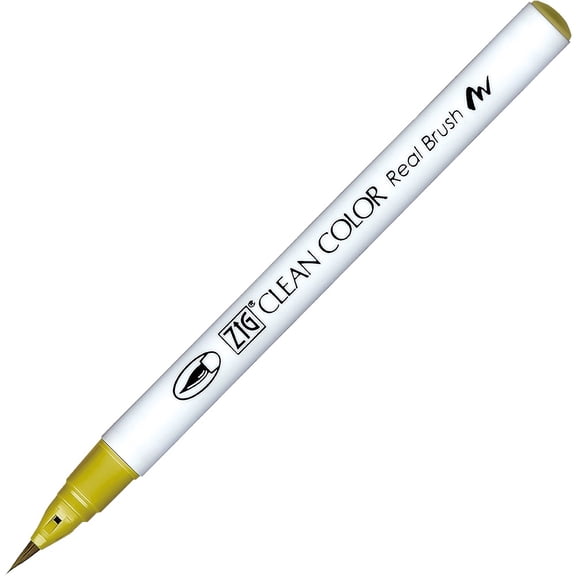 Kuretake Zig Clean Color Real Brush Pen - Dark Yellow