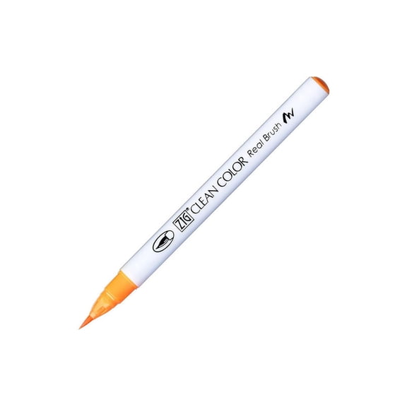 Kuretake Zig Clean Color Real Brush Pen - Fluorescent Orange