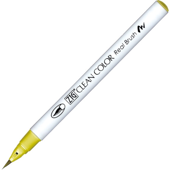 Kuretake Zig Clean Color Real Brush Pen - Smokey Yellow