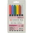 thumbnail image 1 of Kuretake Zig Fudebiyori Brush Pen Set, 6-Colors, 1 of 7
