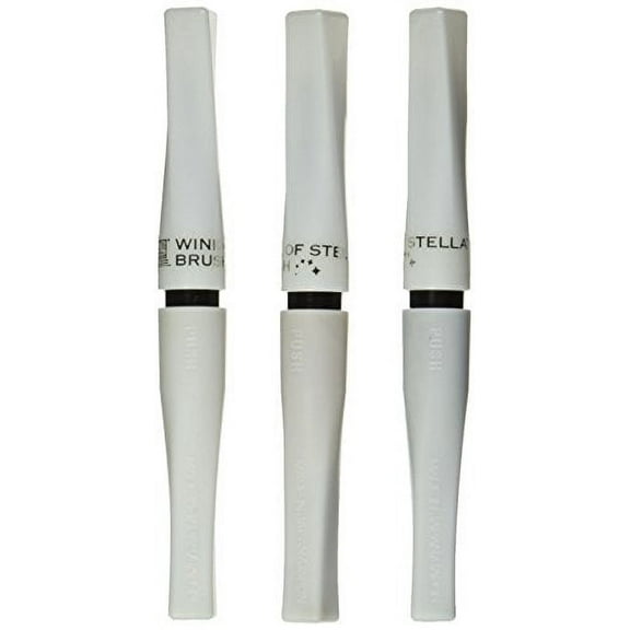 Kuretake Zig MS553V-CS Zig Memory System Wink of Stella Brush Glitter Markers, Christmas Sparkle, Gold, Silver, Clear, 3-Pack