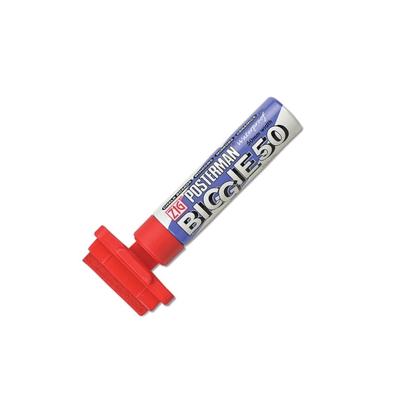 Kuretake Zig Posterman Biggie Marker - 5 cm, Red