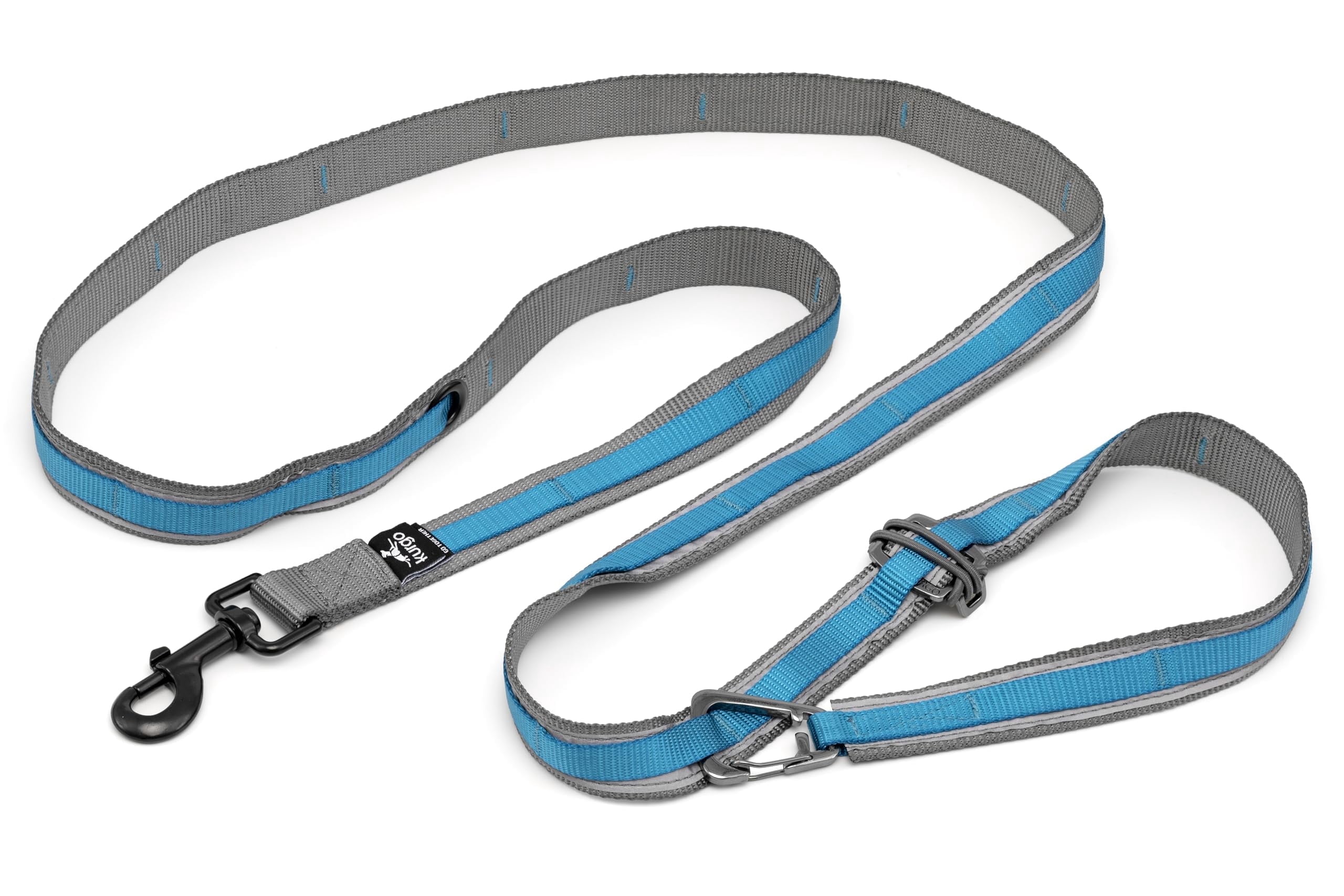 Kurgo 6 in 1 Quantum Leash, Hands Free Leash for Dogs, For Training, Hiking, or Jogging, Blue