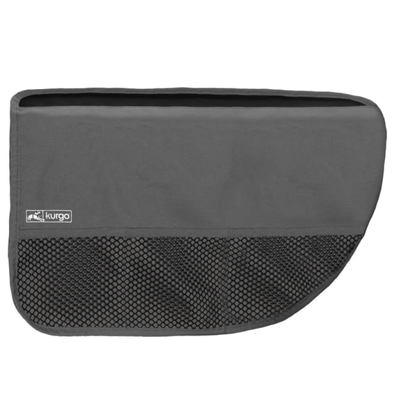 Kurgo Car Door Dog Cover | Pet Protector for Car Doors | Waterproof Guard | Adjustable | Easy to Clean | Quick Installation| Door Storage Pockets | Fits Sedans and SUVs (Charcoal Grey)