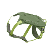Kurgo Cascade Harness, Pet Harness with Backpack for Camping with a Dog, Green, XLarge