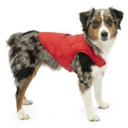 Kurgo Loft Dog Jacket, Reversible Dog Coat, Wear with Harness or Sweater, Water Resistant, Reflective, Winter Coat For Small Dogs (Chili Red, S)