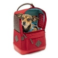 thumbnail image 1 of Kurgo Nomad Dog Carrier Backpack, Hiking Backpack for Small Dogs, Waterproof Bottom, Dual Carry Handles, Holds Pets Up to 15 lbs, Red, 1 of 3