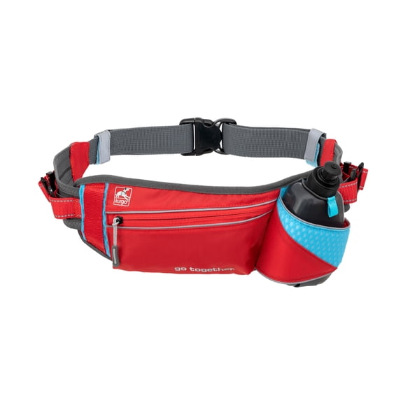 Kurgo On-Trail Running and walking Belt, Hands-Free, Reflective, Includes 10 oz Water Bottle
