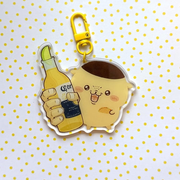 Kuri-Manju Beer Acrylic Keychain, Chiikawa Series Cute Charm