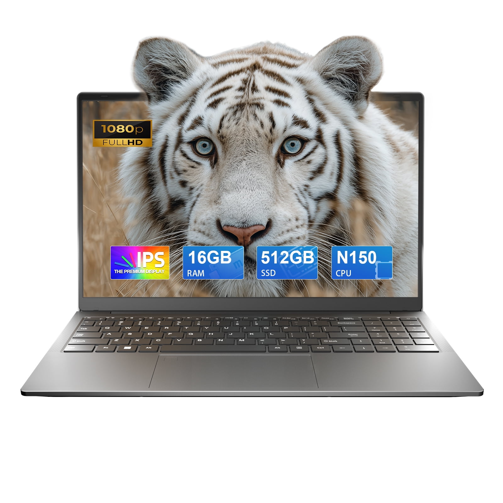 15.6 inch Laptop Computer, Intel N150, 16GB RAM 512GB SSD