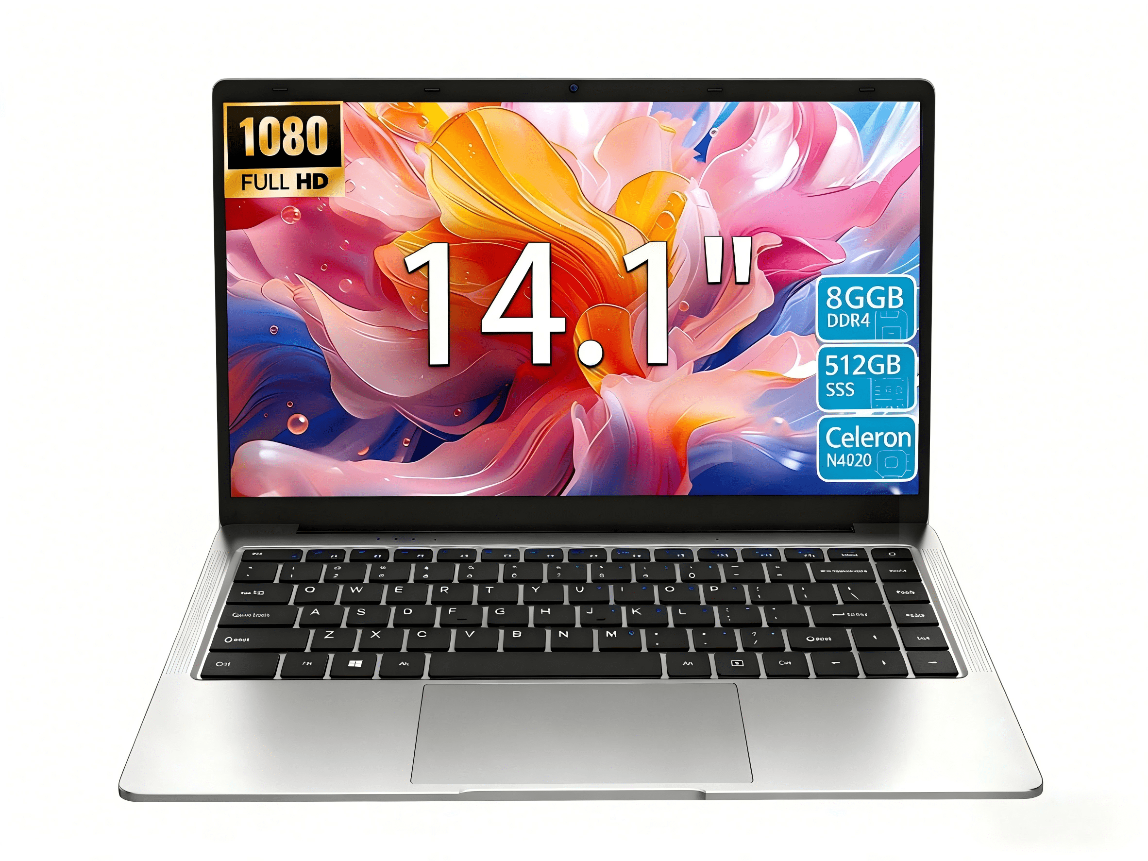 KurieTim 14.1 Inch FHD IPS Laptop, Intel Celeron N4020, 8 GB RAM, 512 ...