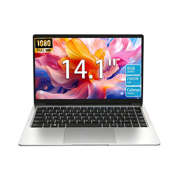 KurieTim Laptop, 14.1 Inch FHD, Intel Celeron N4020, 8GB DDR4, 512GB SSD, Business Laptop