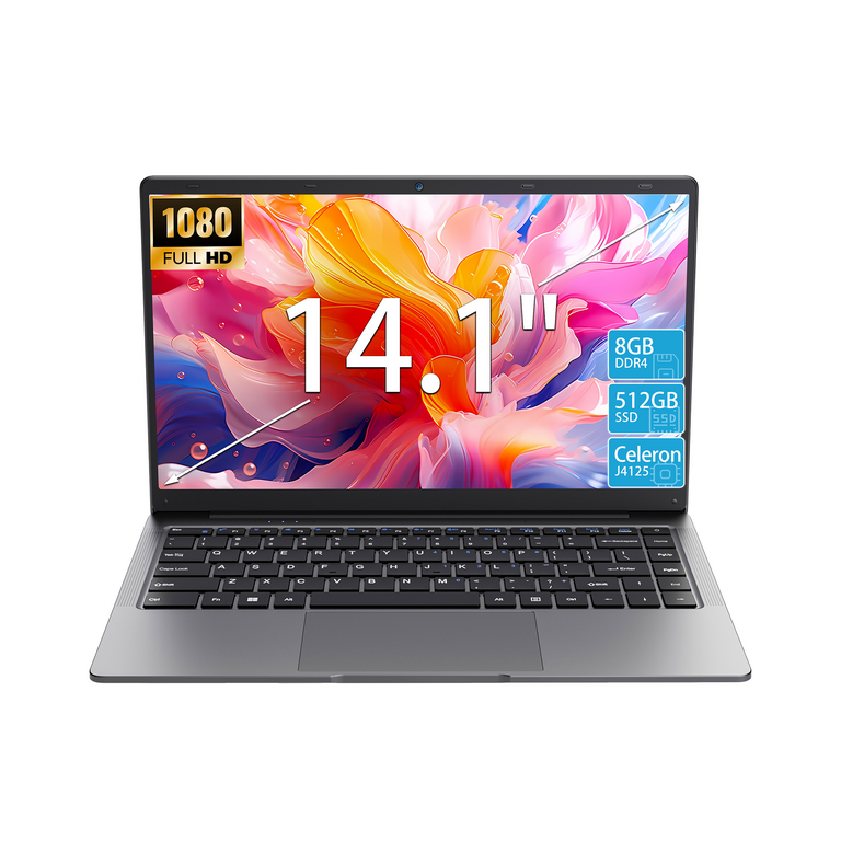 KurieTim Laptop, 15.6 Inch FHD, Intel Celeron J4125, 8GB