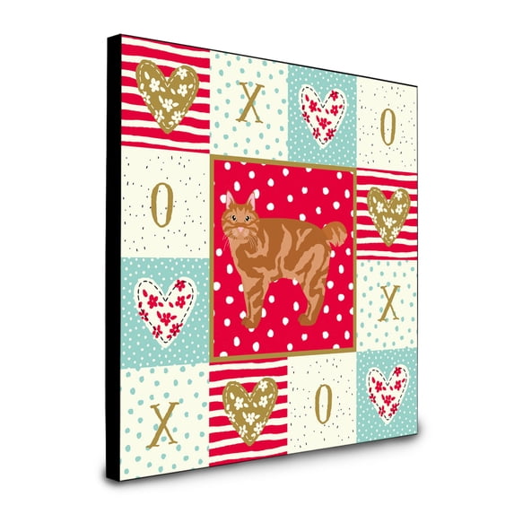 Kurilian Bobtail Cat Love Artwork Wall Panel CK5634UP88