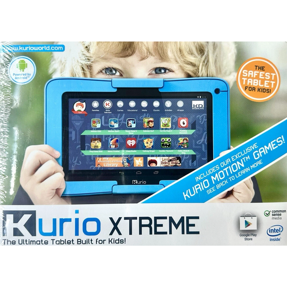 Kurio Extreme Tablet for Kids - 7" Durable Android Tablet with Wi-Fi, Bluetooth, HDMI, 1GB RAM, 16GB Storage (Blue)