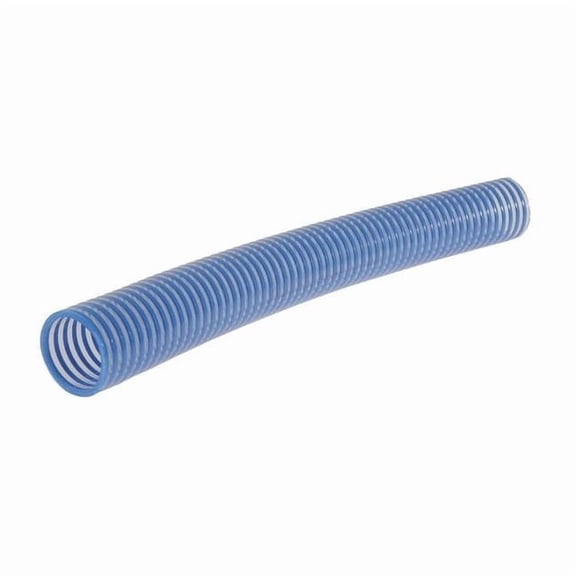 Kuriyama 1" ID x 100 ft PVC Water Suction Hose 90 PSI Clear/BL BWS100-100-G