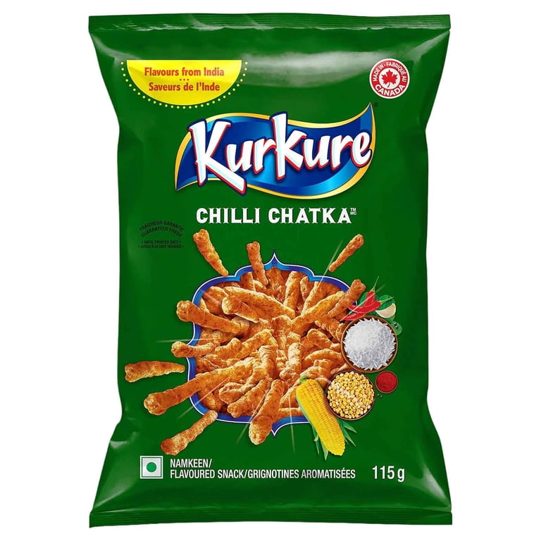 Kurkure Chilli Chatka Namkeen - 94g Pack from India - Walmart.com