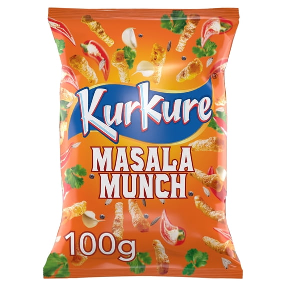 Kurkure Masala Munch Sharing Bag Crisps 100g, Imported from Britain