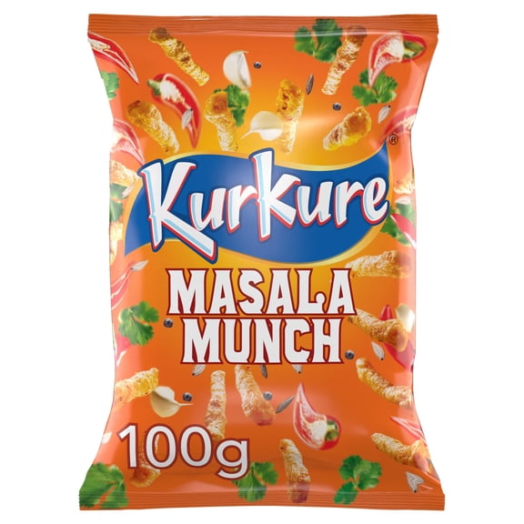 Kurkure Masala Munch Sharing Bag Crisps 100g, Imported from Britain
