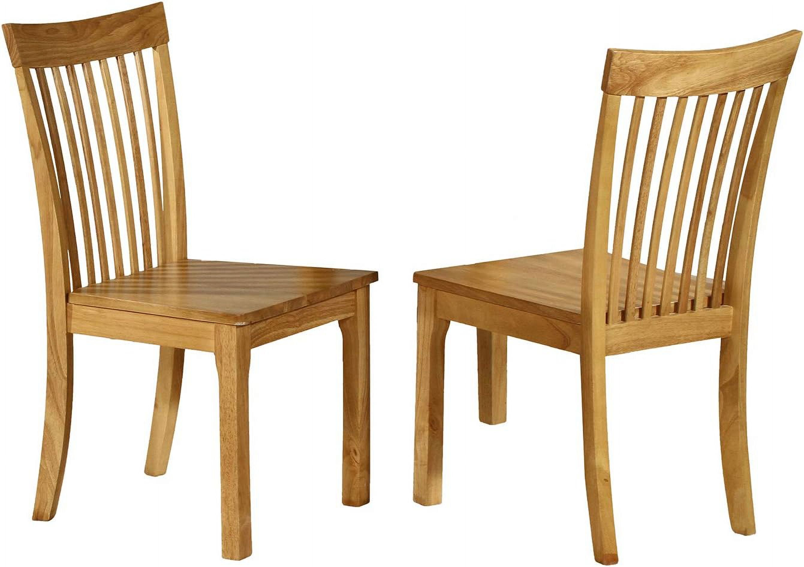 GREAT Kurmer Solid Wood Dining Room Side Chairs, Set Of 2, Natural Oak ...