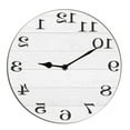 thumbnail image 1 of Kurmntregon Backwards Wall Clock Reverse Arabia Numbers Kitchen Living Room Silent Non-Ticking Decorative Clock Battery Operated Bedroom Home Decorative Round 10", 1 of 7