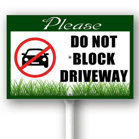 Kurmntregon Do Not Block Driveway Sign With Stake No Trespassing Stay ...