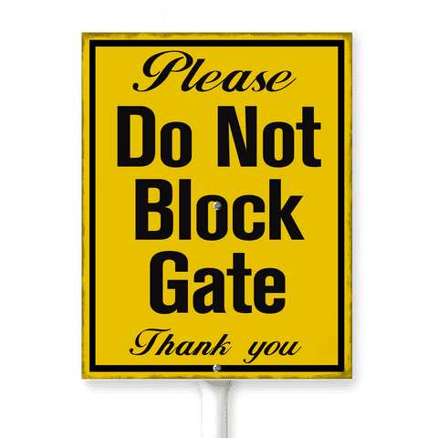 Kurmntregon Do Not Block Gate Yard Sign With Stake No Parking ...