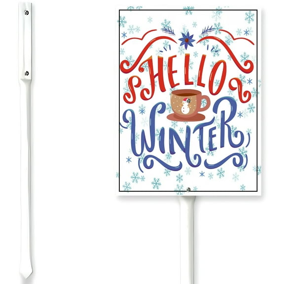 Kurmntregon Christmas For Yard With Stake Christmas Santa Aluminum Metal 8x12inch Winter Holiday Yard Stake Signs For Lawn Yard Decorations,Outdoor/Indoor Décor