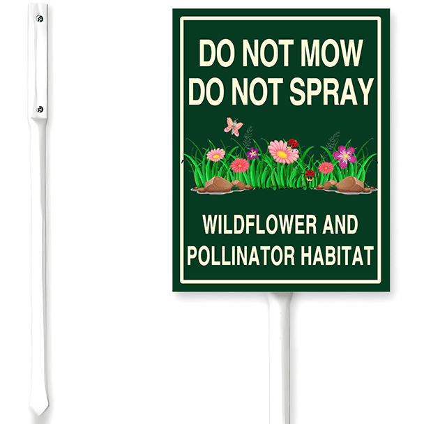 Vdenvileye Wildflower Area Do Not Mow Targa in metallo 20 x 30 cm per esterni in alluminio cartello decorazione per cortile per casa esterna fattoria