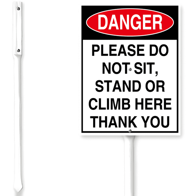 Kurmntregon Do Not Sit,Stand Or Climb Here Yard Sign With Stake No ...