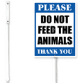 thumbnail image 1 of Kurmntregon Do Not Feed The Animals Sign With Stake Animal Pets Yard Sign Caution Warning Security Sign 7x8.8inch Lawn Signs,Farm Garden Zoo Outdoor Aluminium Decorations Stake Kit, 1 of 7