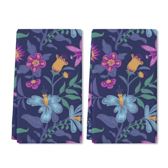 Kurmntregon Floral Dish Towels For Drying Dishes 16x24inch Spring Seasonal Kitchen Towels Dish Towels Hand Towels Set Kitchen Dish Towels, Seasonal Spring Drying Cloth Tea Towels For Cooking Baking