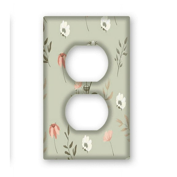 Kurmntregon Funny Floral Light Switch Plates Outlet Covers 2 Gang Decorative Light Switch Cover Switch Plate Toggle Wall Plate Switch Cover Plate For Bathroom Kitchen 4.50inx2.76in