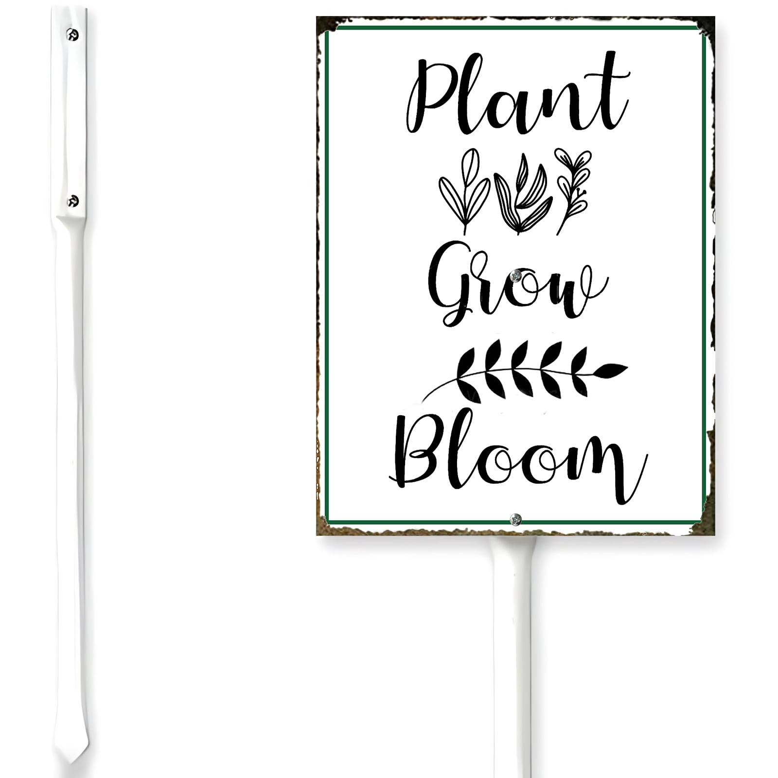 Kurmntregon Garden Yard Sign With Stakes Plant Grow Bloom Lawn Sign ...